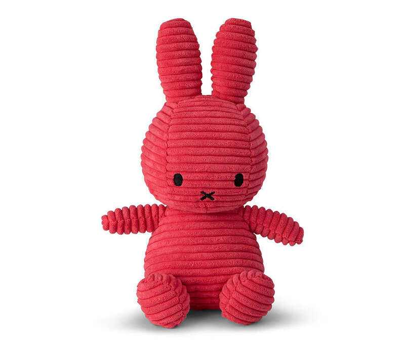 Nijntje - Miffy Sitting Corduroy Eco Fuchsia -23 cm