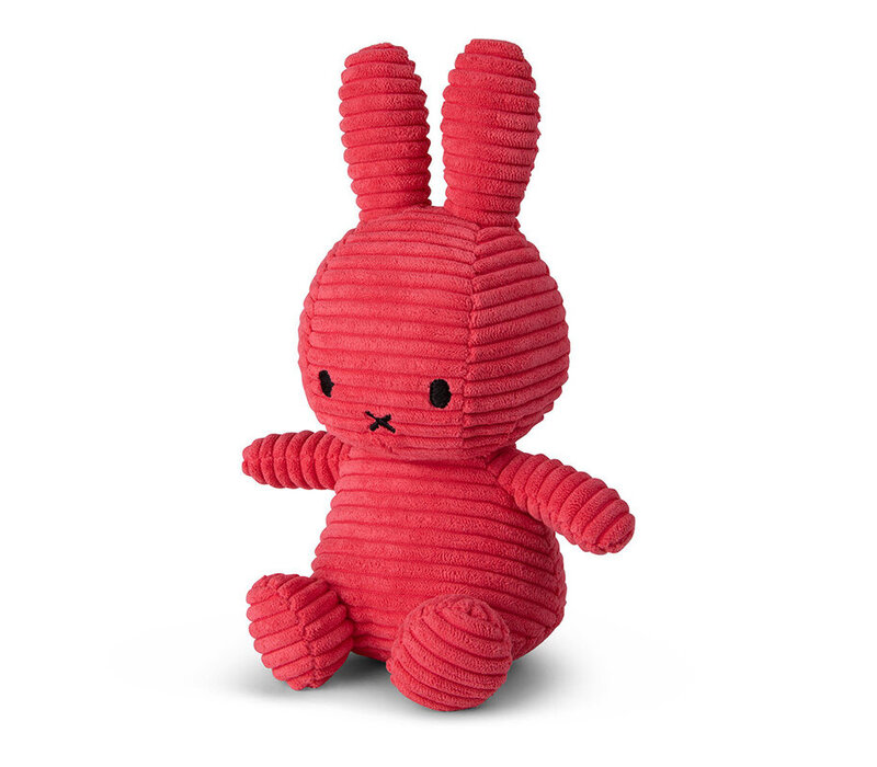 Nijntje - Miffy Sitting Corduroy Eco Fuchsia -23 cm