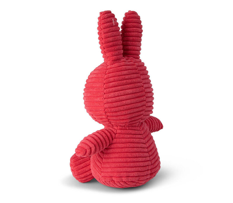 Nijntje - Miffy Sitting Corduroy Eco Fuchsia -23 cm