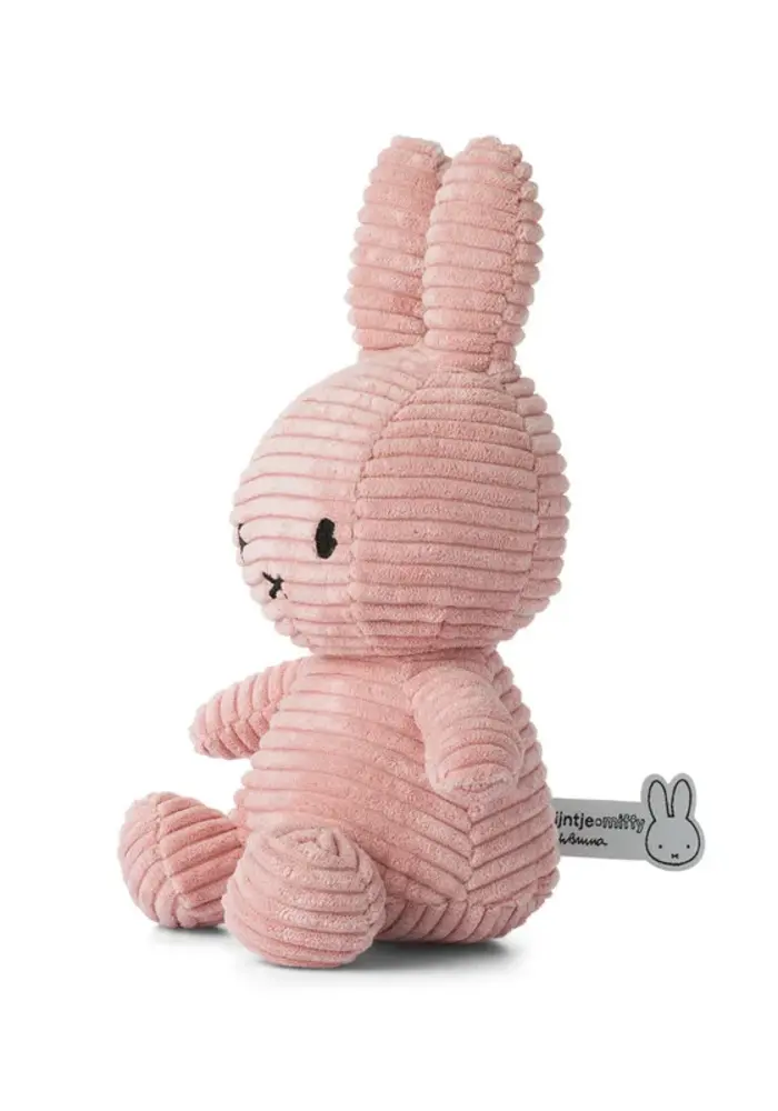 Nijntje - Miffy Sitting Corduroy Eco Pink -23 cm