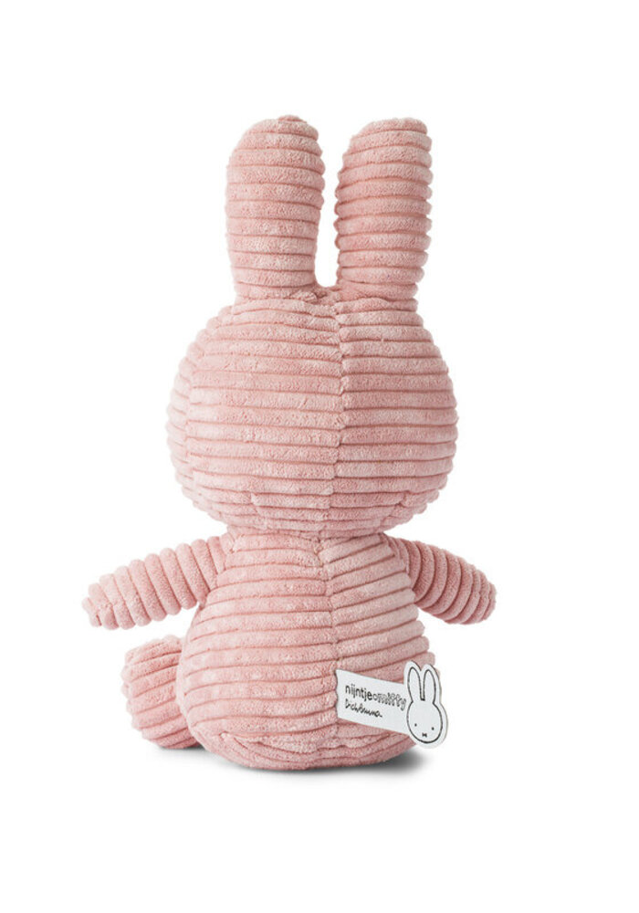 Nijntje - Miffy Sitting Corduroy Eco Pink -23 cm