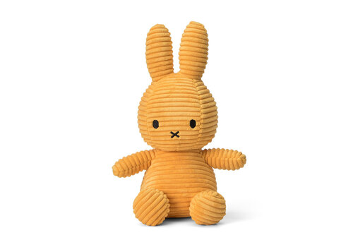 Bon Ton Toys Nijntje - Miffy Sitting Corduroy Eco Yellow -23 cm