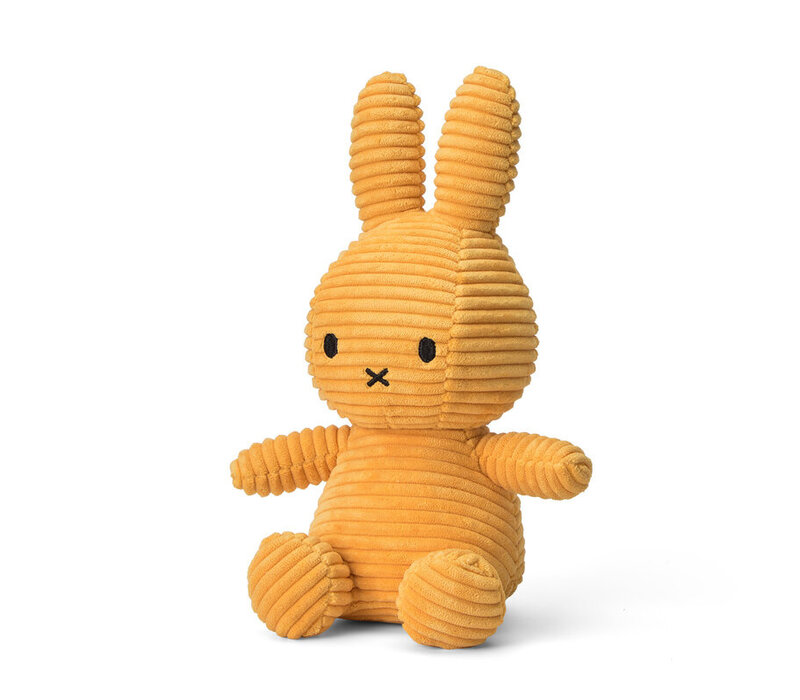 Nijntje - Miffy Sitting Corduroy Eco Yellow -23 cm