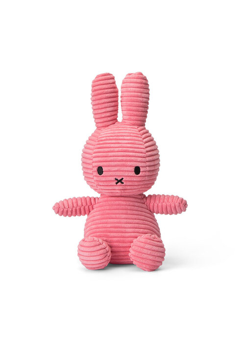 Bon Ton Toys Nijntje - Miffy Sitting Corduroy Eco Bubblegum Pink -23 cm