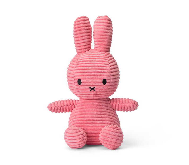 Nijntje - Miffy Sitting Corduroy Eco Bubblegum Pink -23 cm