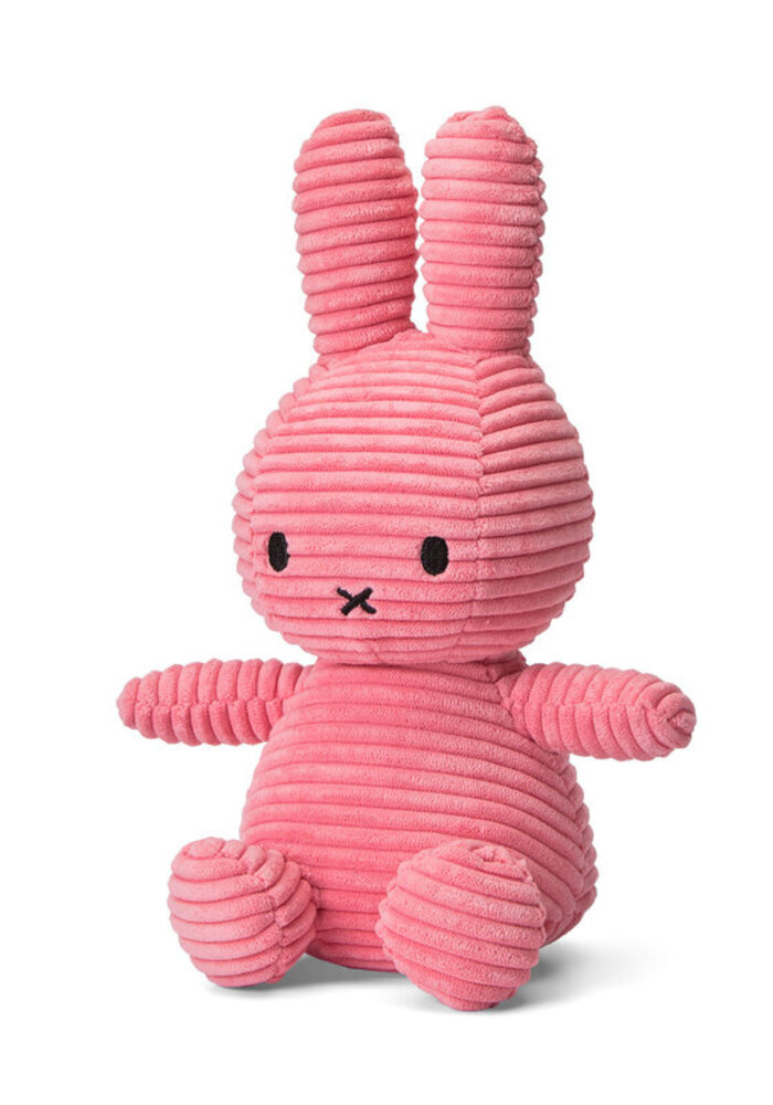 Nijntje - Miffy Sitting Corduroy Eco Bubblegum Pink -23 cm