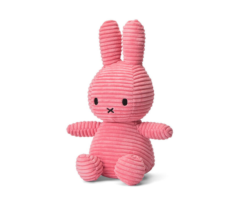 Nijntje - Miffy Sitting Corduroy Eco Bubblegum Pink -23 cm
