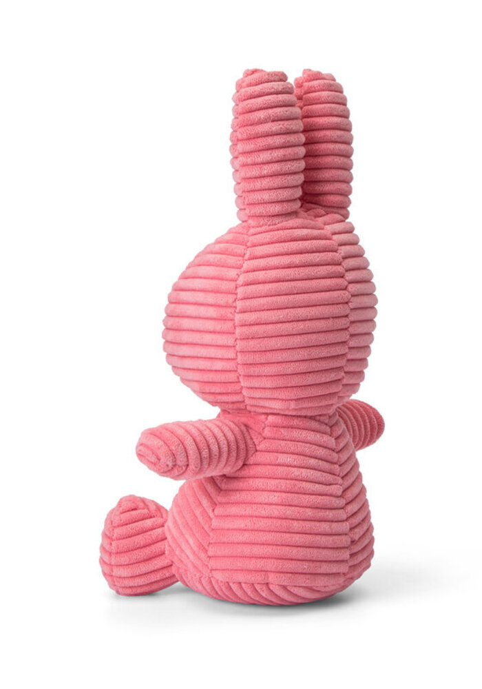 Nijntje - Miffy Sitting Corduroy Eco Bubblegum Pink -23 cm