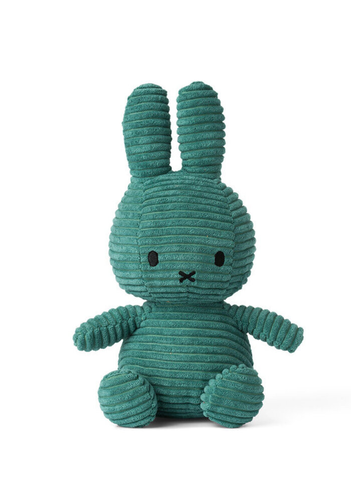 Nijntje - Miffy Sitting Corduroy Eco Green -23 cm