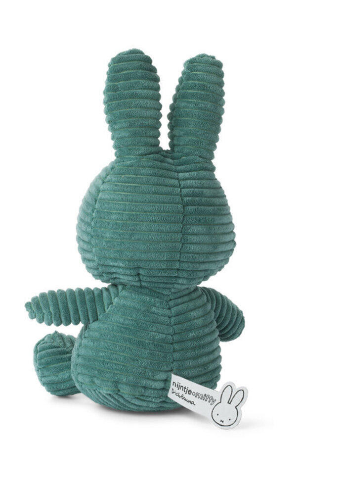 Nijntje - Miffy Sitting Corduroy Eco Green -23 cm