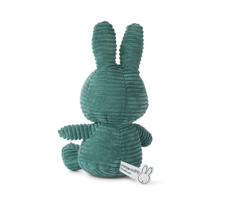 Nijntje - Miffy Sitting Corduroy Eco Green -23 cm