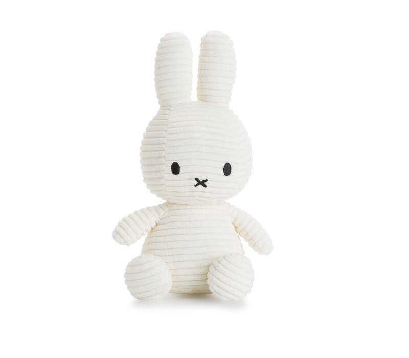 Nijntje - Miffy Sitting Corduroy Eco Offwhite -23 cm