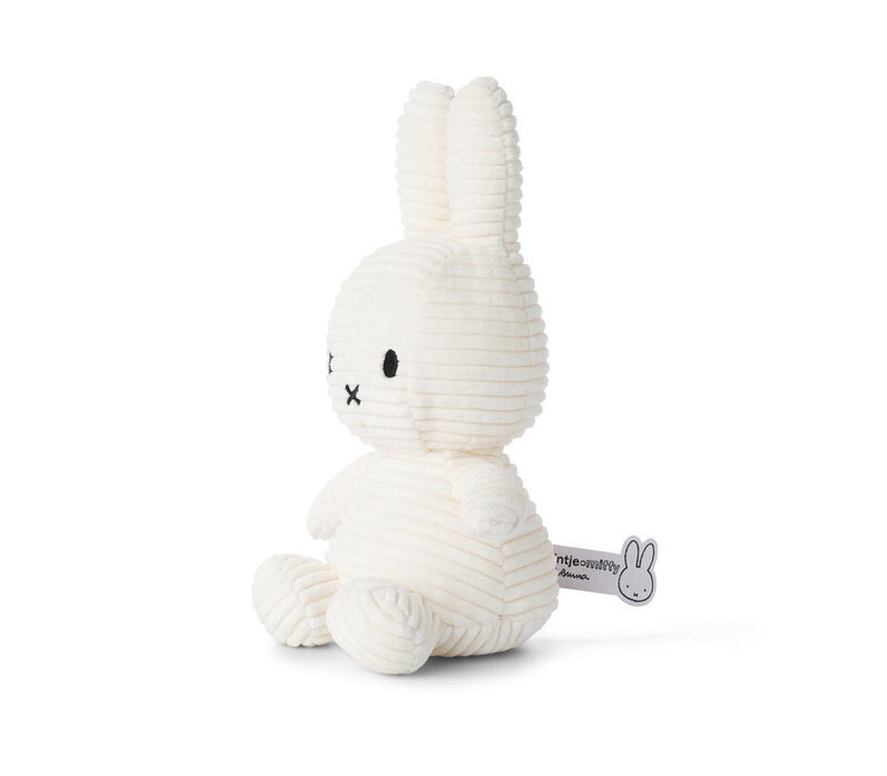 Nijntje - Miffy Sitting Corduroy Eco Offwhite -23 cm