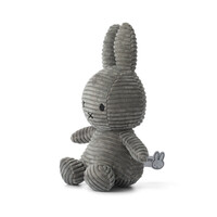 Nijntje - Miffy Sitting Corduroy Eco Grey -23 cm