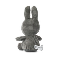Nijntje - Miffy Sitting Corduroy Eco Grey -23 cm