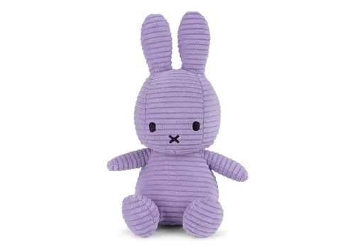 Bon Ton Toys Nijntje - Miffy Sitting Corduroy Eco Lilac -23 cm