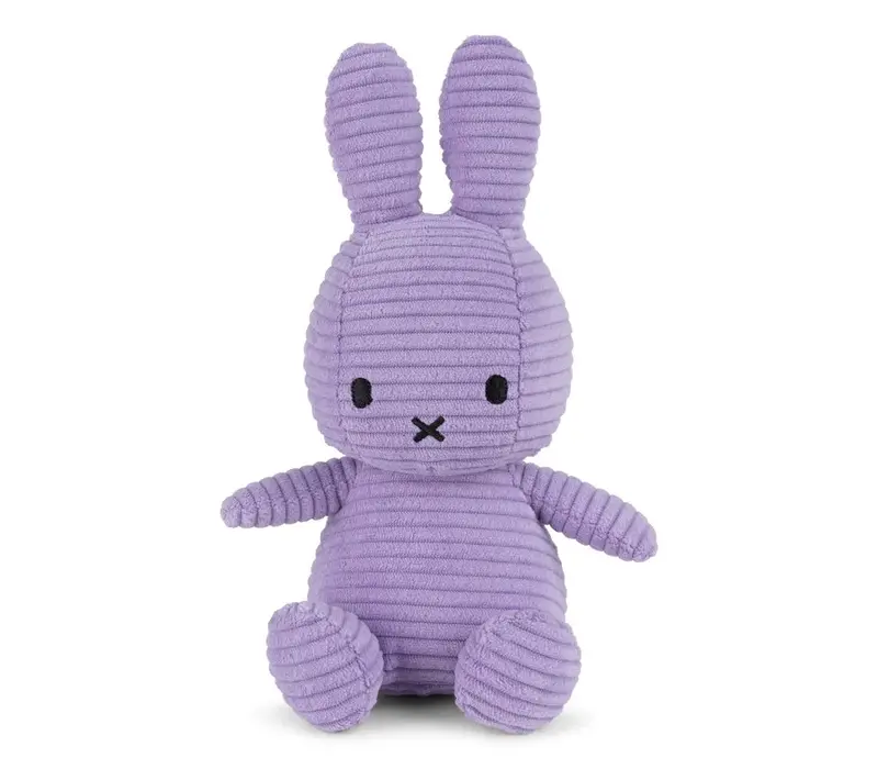 Nijntje - Miffy Sitting Corduroy Eco Lilac -23 cm