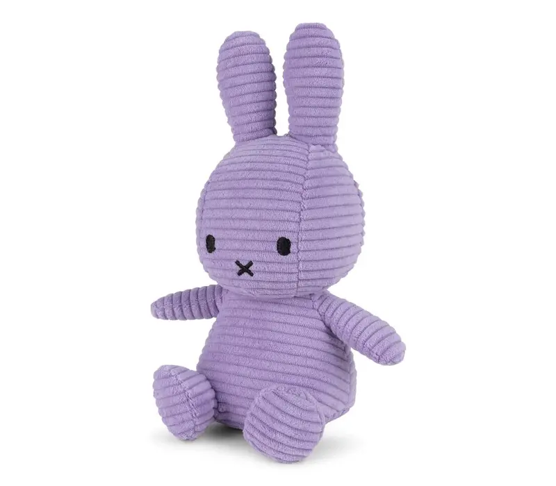 Nijntje - Miffy Sitting Corduroy Eco Lilac -23 cm