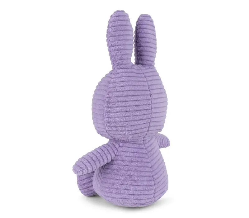 Nijntje - Miffy Sitting Corduroy Eco Lilac -23 cm