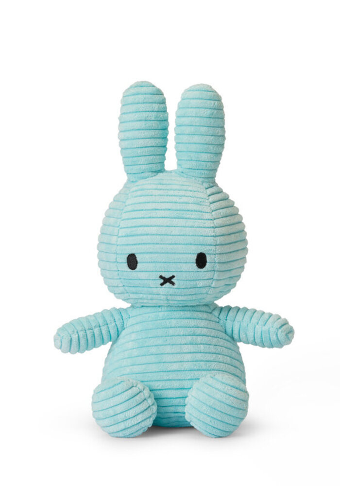 Nijntje - Miffy Sitting Corduroy Turquoise -23 cm