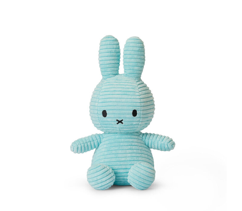 Nijntje - Miffy Sitting Corduroy Turquoise -23 cm