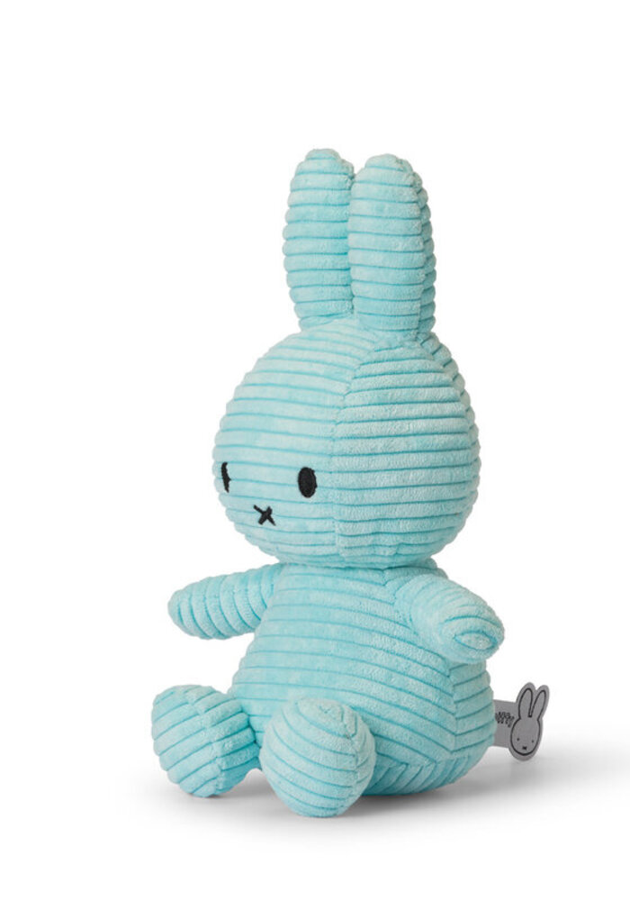 Nijntje - Miffy Sitting Corduroy Turquoise -23 cm