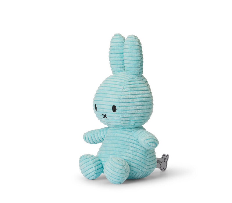 Nijntje - Miffy Sitting Corduroy Turquoise -23 cm