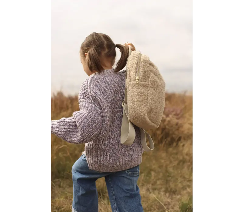Studio Noos Ecru Teddy Mini Backpack