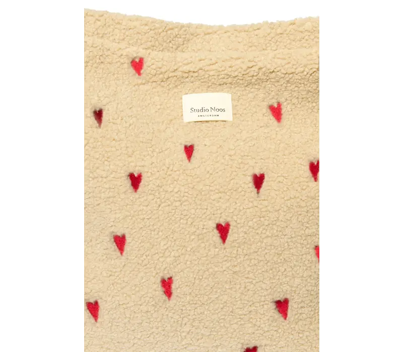 Studio Noos Ecru Teddy Hearts Mom Bag