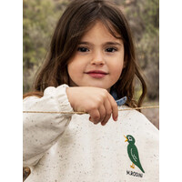 Mini Rodini Bird neps sweatshirt Offwhite