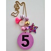 ByMelo ByMelo cijfer 5 Paars Glitter