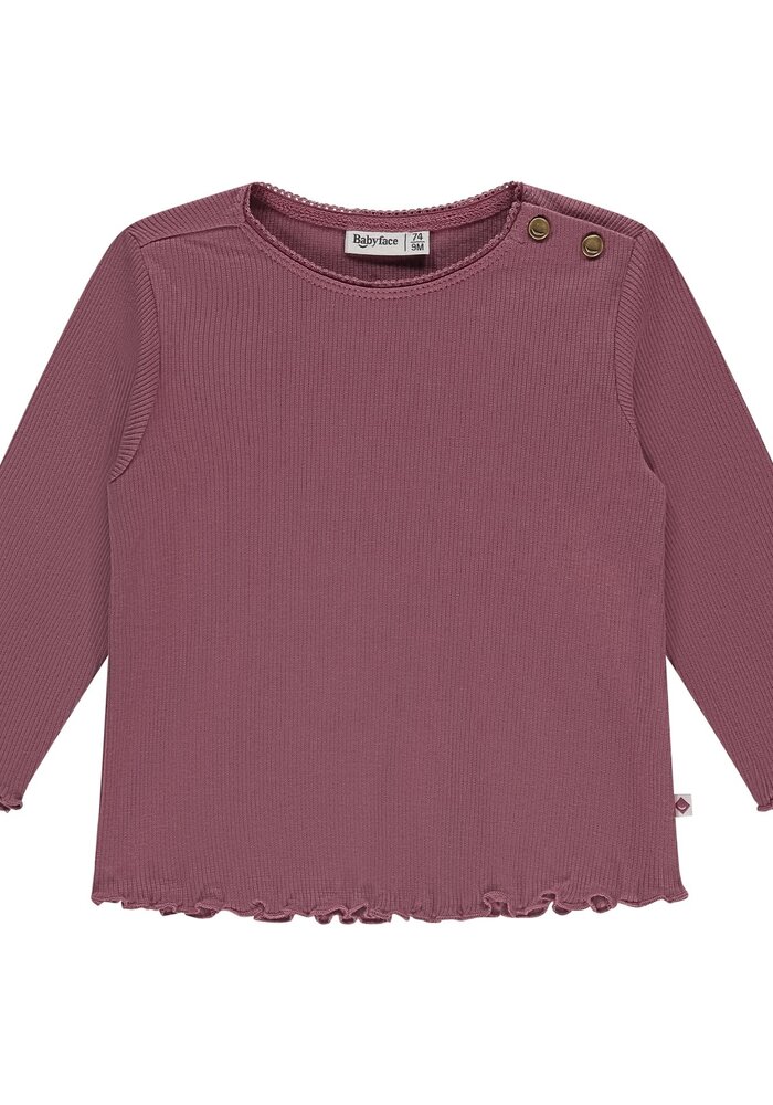 Babyface girls t-shirt long sleeve burgundy