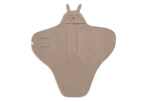 Jollein Jollein Wikkeldeken Bunny Cloudy Rib - Milky Coffee
