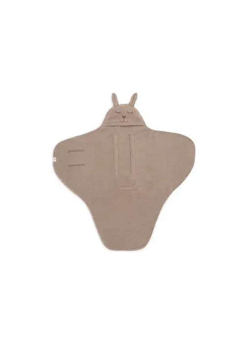 Jollein Jollein Wikkeldeken Bunny Cloudy Rib - Milky Coffee