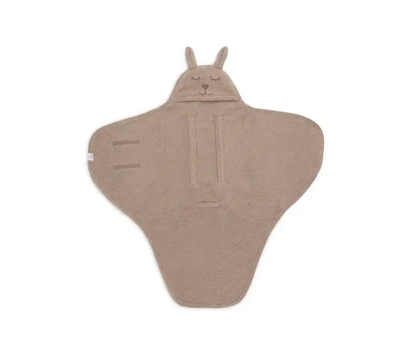 Jollein Wikkeldeken Bunny Cloudy Rib - Milky Coffee