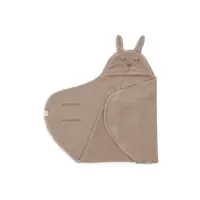 Jollein Wikkeldeken Bunny Cloudy Rib - Milky Coffee