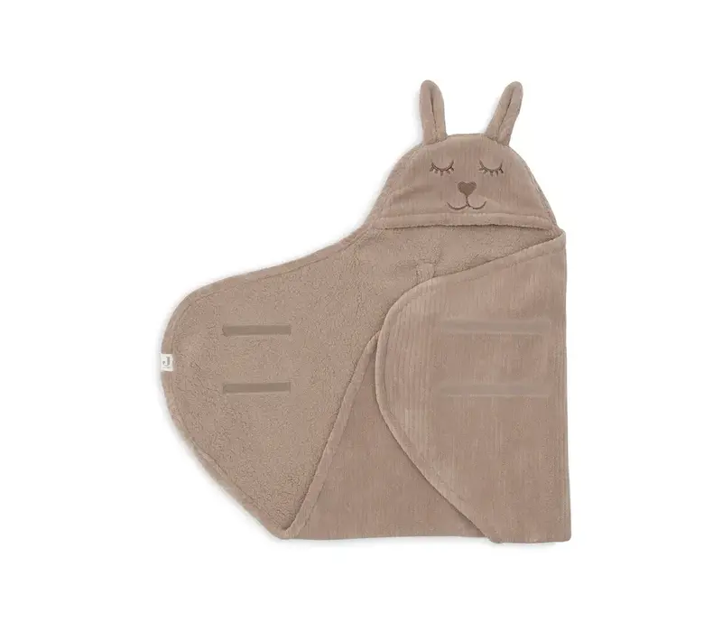 Jollein Wikkeldeken Bunny Cloudy Rib - Milky Coffee