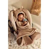 Jollein Wikkeldeken Bunny Cloudy Rib - Milky Coffee