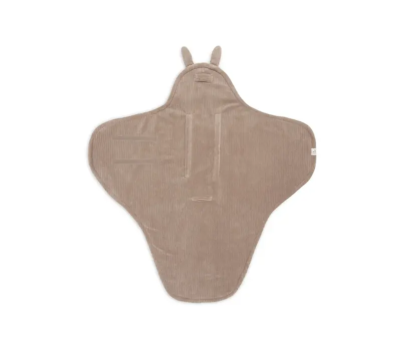 Jollein Wikkeldeken Bunny Cloudy Rib - Milky Coffee