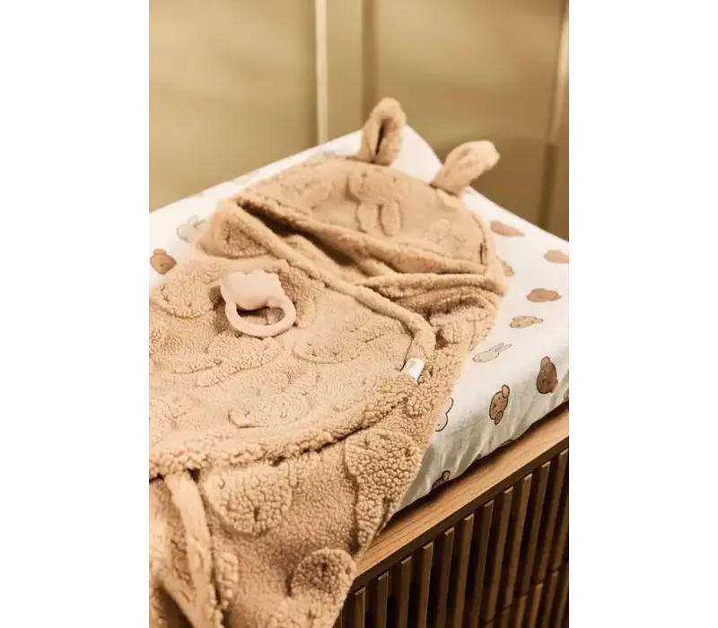 Jollein Wikkeldeken Miffy Jacquard Teddy - Biscuit