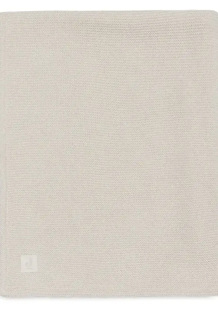 Jollein Deken Wieg 75x100cm Basic Knit - Oatmeal/Velvet