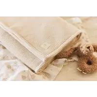 Jollein Deken Wieg 75x100cm Basic Knit - Oatmeal/Velvet