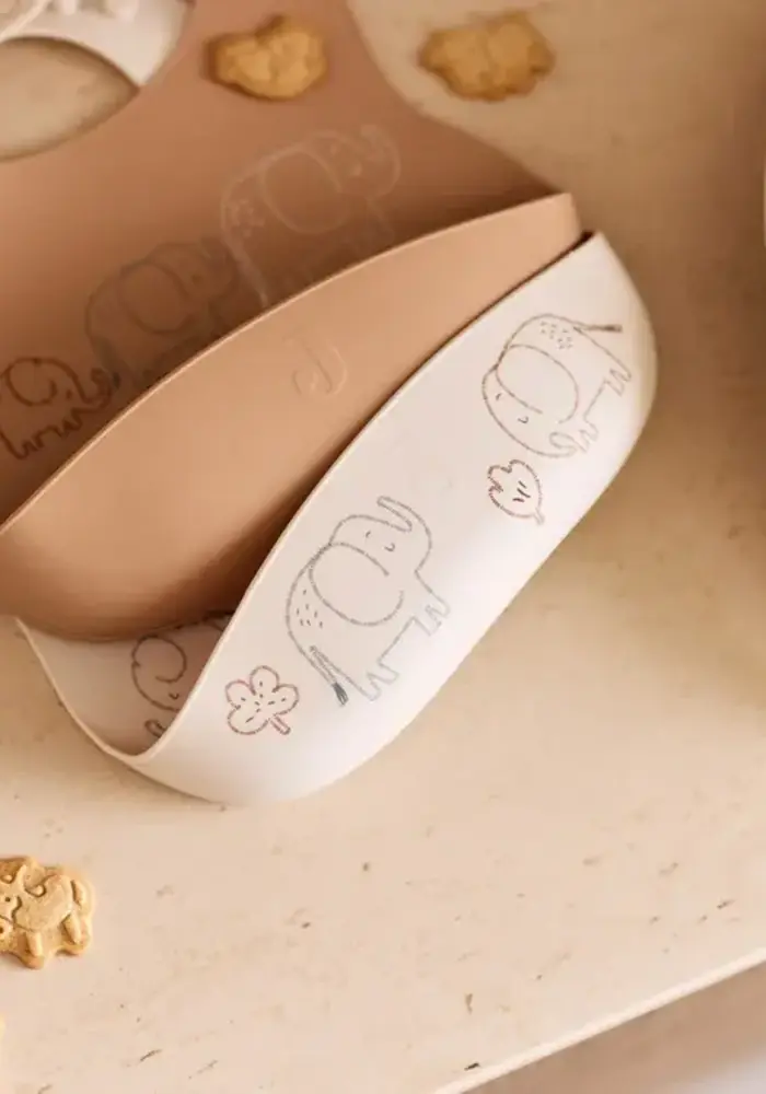 Jollein Slab Siliconen - Elephant Tales - 2 Stuks