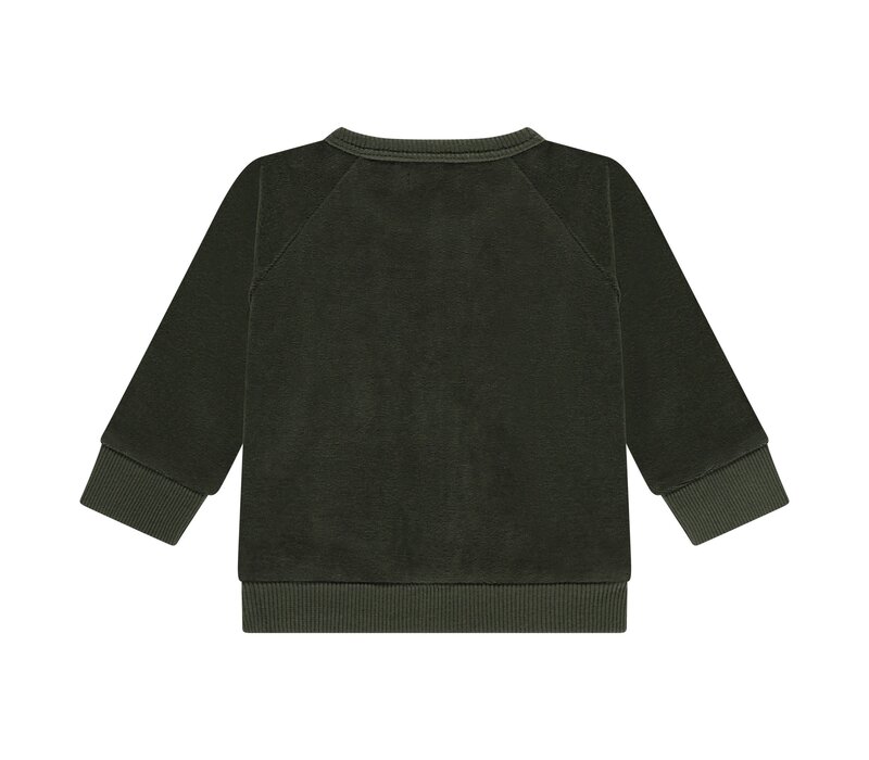 A TINY STORY baby cardigan Basil