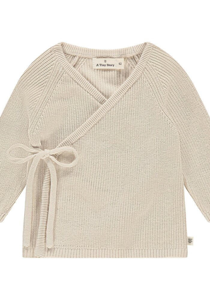 A TINY STORY baby cardigan snow