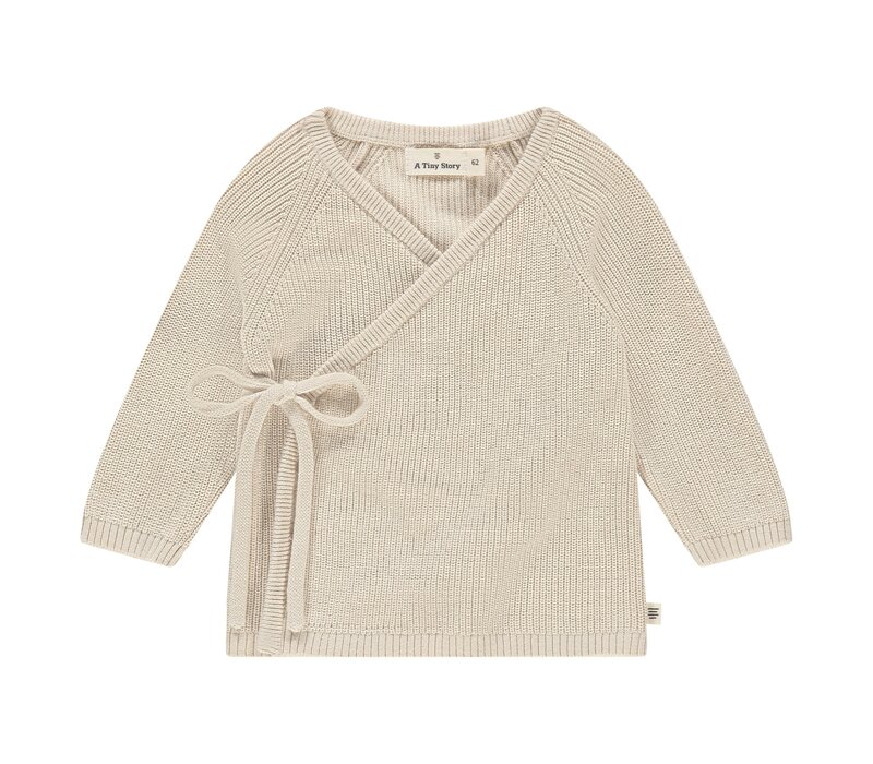 A TINY STORY baby cardigan snow