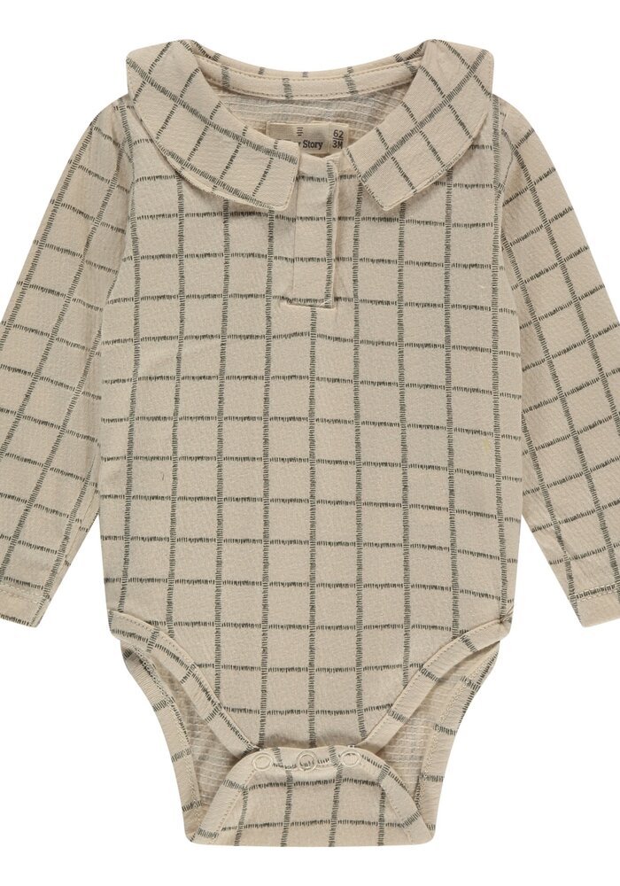 A TINY STORY baby romper long sleeve Snow