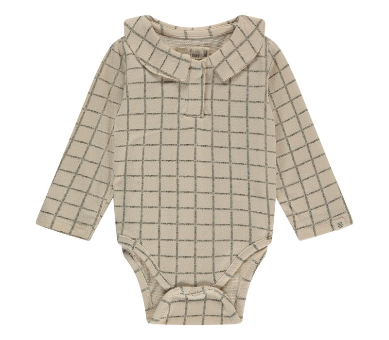 A TINY STORY baby romper long sleeve Snow