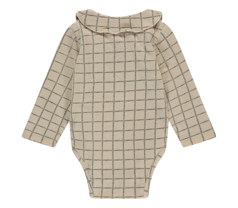 A TINY STORY baby romper long sleeve Snow