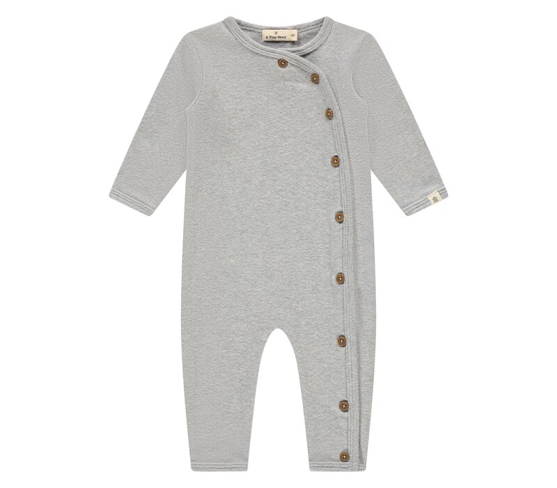 A TINY STORY baby suit long sleeve light grey melange